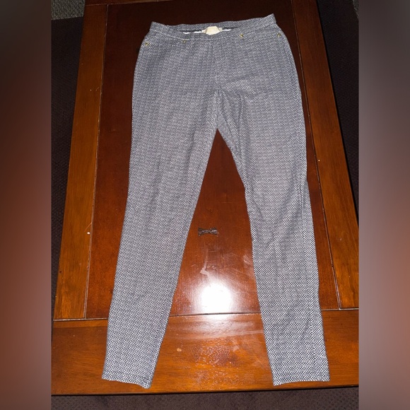 Michael Kors Low Rise Gray and White Jeggings - Picture 1 of 4